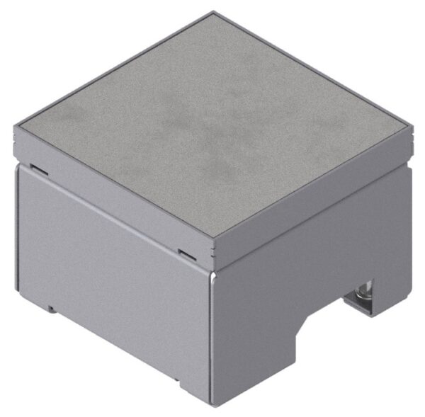 Produktbild UBD 130 123  -  Unterflur-Bodendose UBD 130 inkl. belegtem Blinddeckel aus Chromstahl, geschliffen